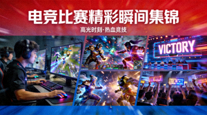 电竞赛事精彩操作瞬间集锦，选手高光操作与团战配合画面